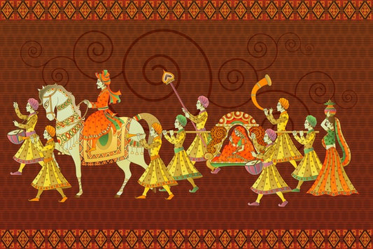 The wedding procession
