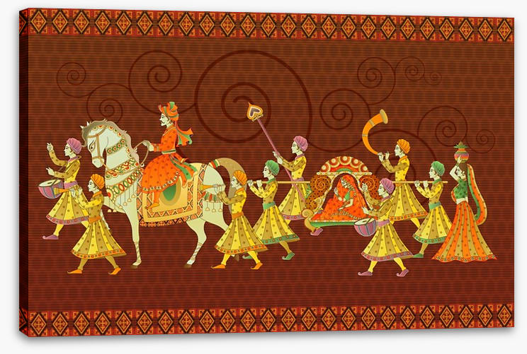 The wedding procession