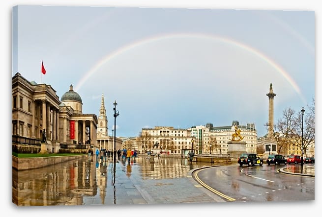 Trafalgar Square rainbow
