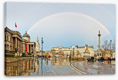 Trafalgar Square rainbow