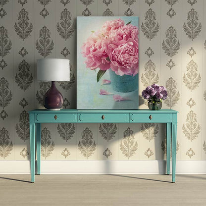 Vintage pink peony