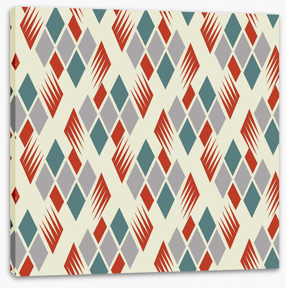 Retro diamonds red