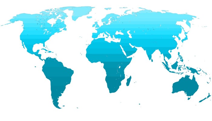 Blue gradient world