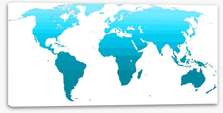 Blue gradient world