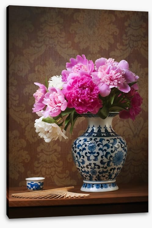 Peonies in a chinese vase