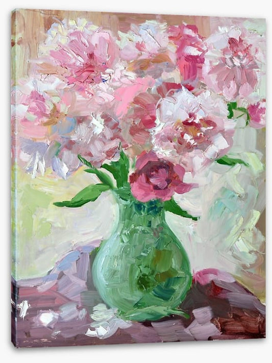 Pink peonies in a vase