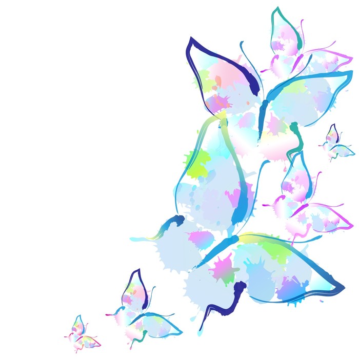 Butterfly splashes