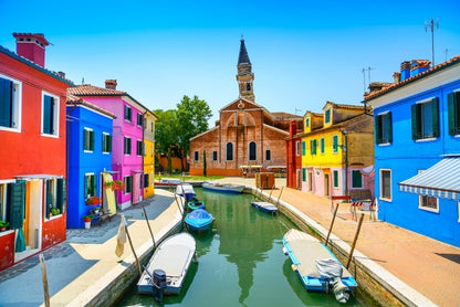 Burano canal church, Italy
