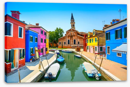 Burano canal church, Italy
