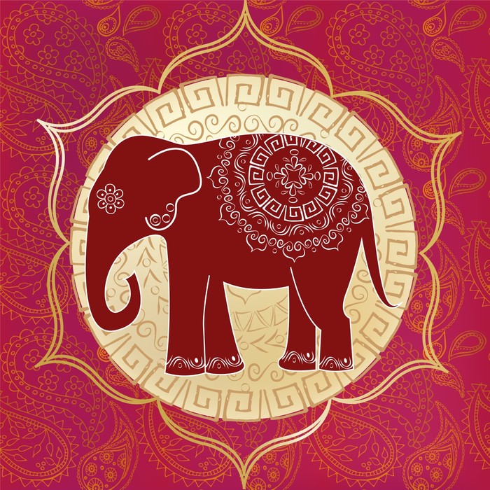 Elephant lotus mandala