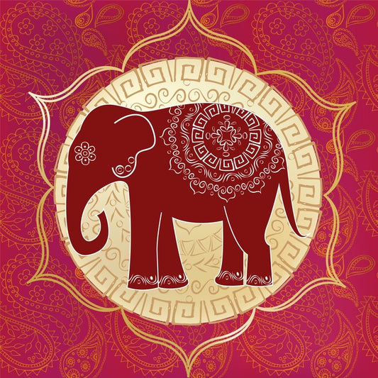 Elephant lotus mandala