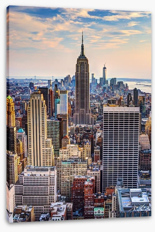 New York City at dusk