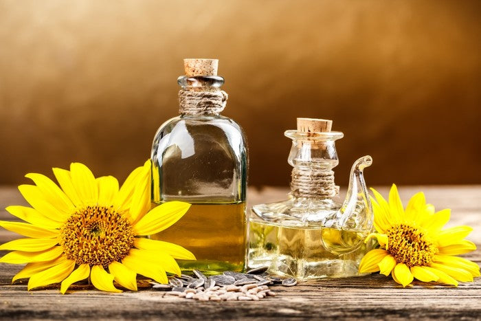 Golden sunflower oil