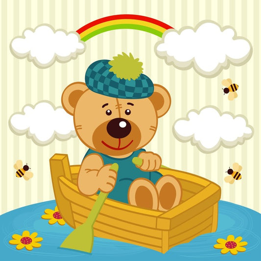 Bear in a boat