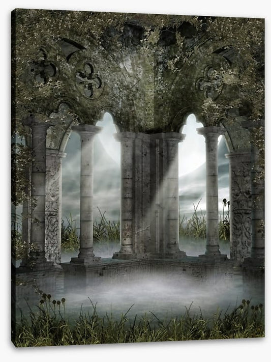 Moon behind the arches