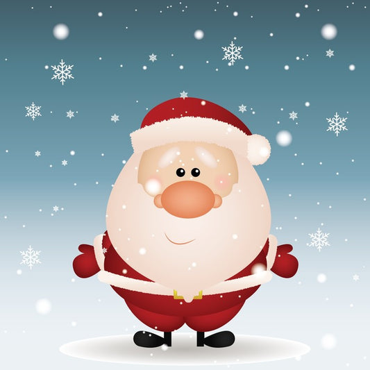 Santa in the snow