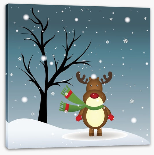 Rudolph in the snow