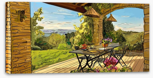Lunching over the Tuscan hills