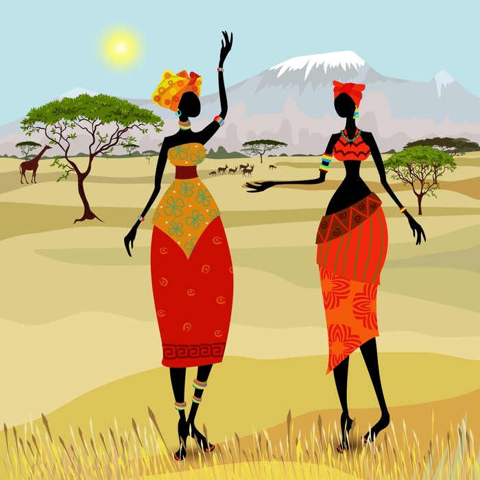 African women on the plains