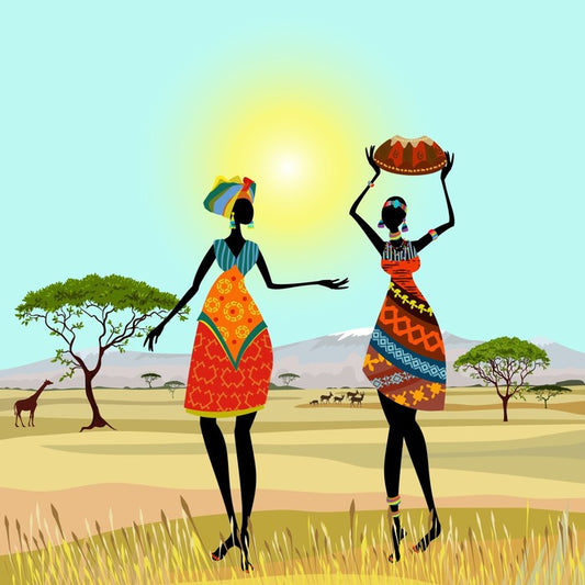 African women on the plains