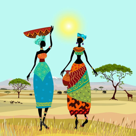 African women on the plains