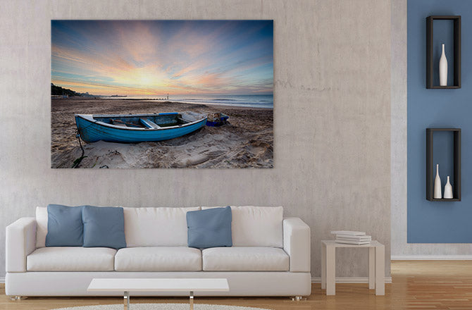 Fishing boat at sunrise