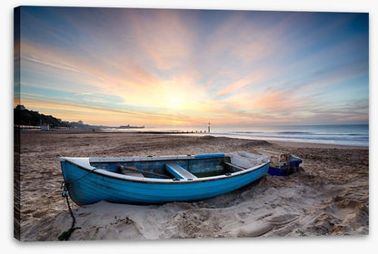 Fishing boat at sunrise