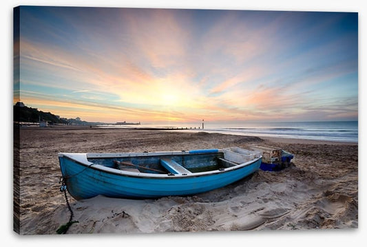 Fishing boat at sunrise