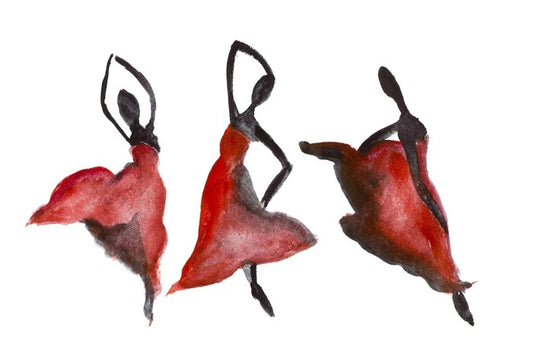 Dancers in red