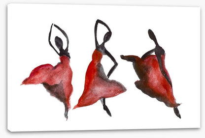 Dancers in red
