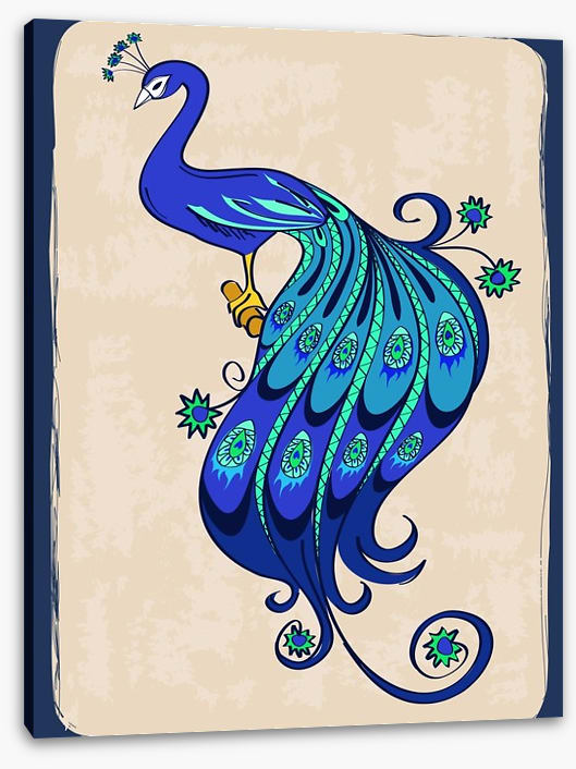 Indian peacock blue