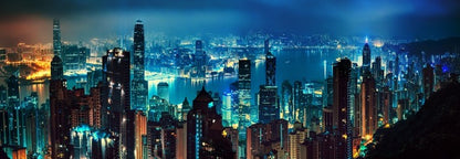 Hong Kong dusk panorama