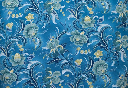 Brocade in blue