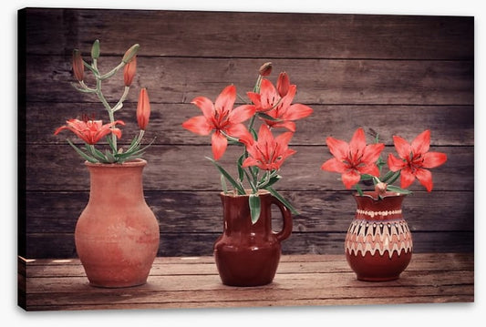 Terracotta lillies