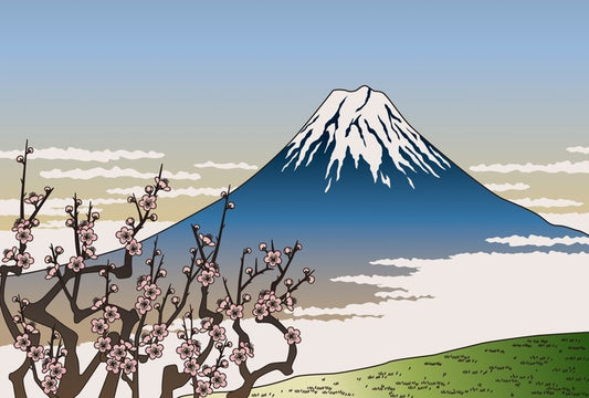 Fuji in the clouds