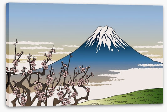 Fuji in the clouds