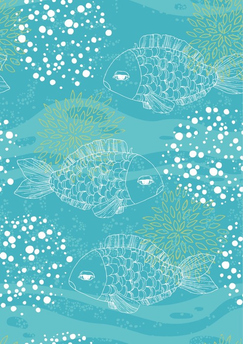 Fishes through the coral