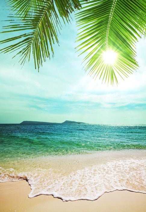Vintage style tropical beach