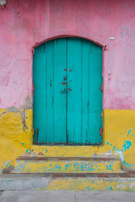 The turquoise door