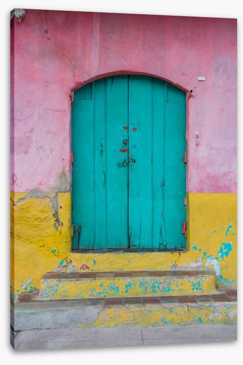 The turquoise door