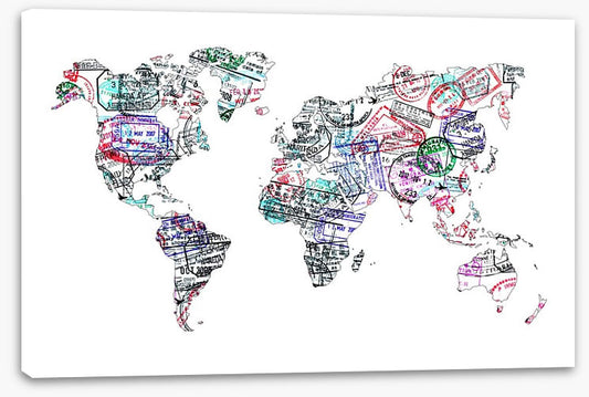 Passport stamp map