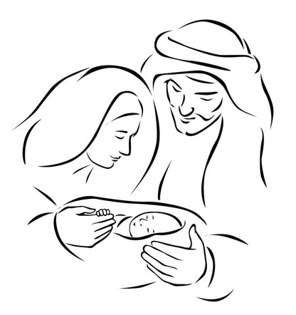 Nativity with holy family