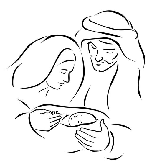 Nativity with holy family