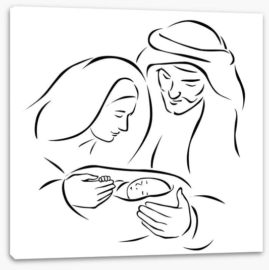 Nativity with holy family