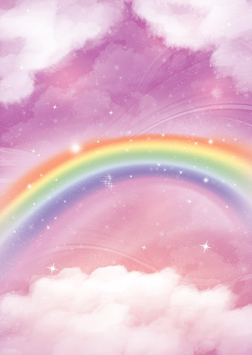 Pink sky rainbow