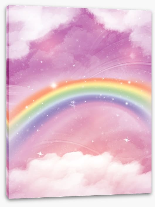 Pink sky rainbow