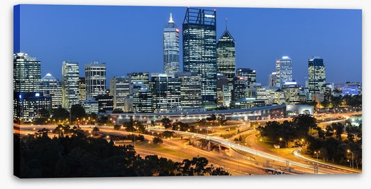 Perth skyline at dusk