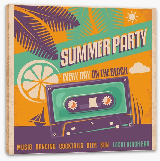 Retro beach party