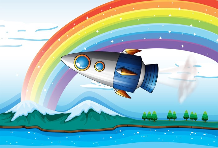Rocket under the rainbow