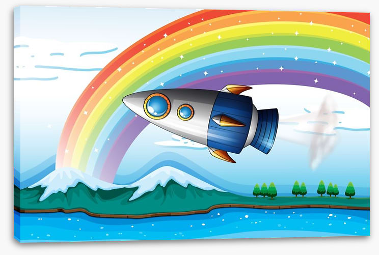 Rocket under the rainbow